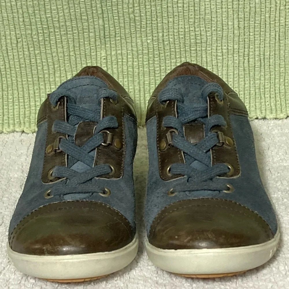 Timberland Earthkeepers Womens Blue/Brown Leather Lace Up Casual Shoes SZ US 8W